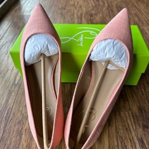 Sam Edelman Wanda Pointed Toe Flat - Canyon Clay (Pink, linen)